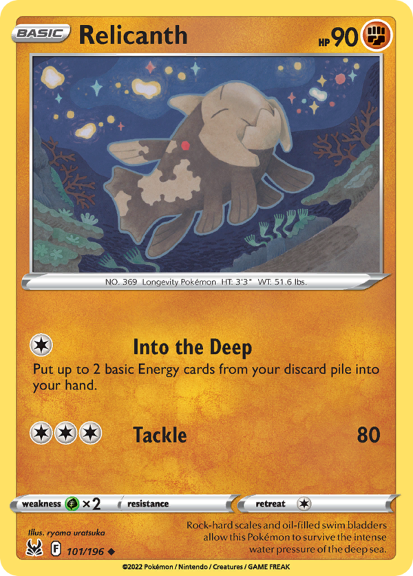 LOR - 101 - Relicanth - reverse holo