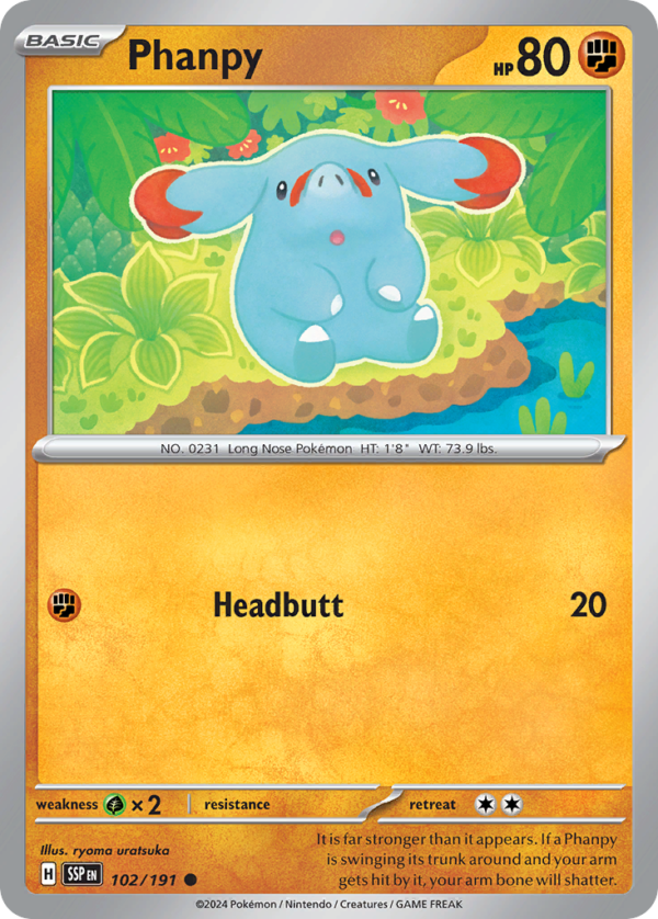 SSP - 102 - Phanpy - reverse holo