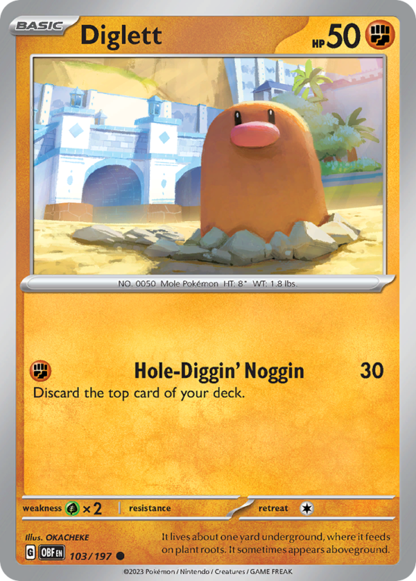OBF - 103 - Diglett - reverse holo