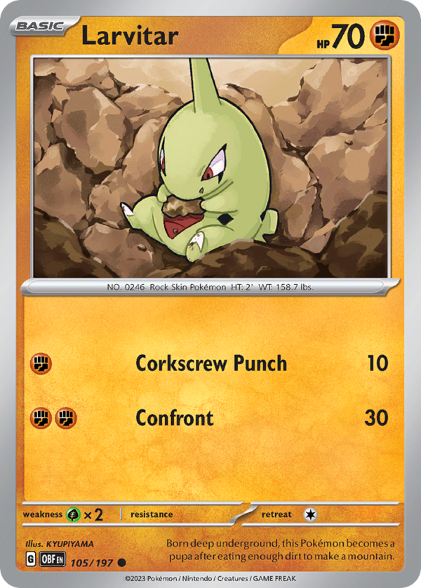 OBF - 105 - Larvitar - reverse holo