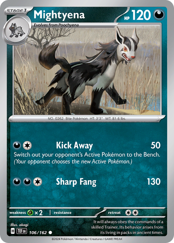 TEF - 106 - Mightyena - reverse holo