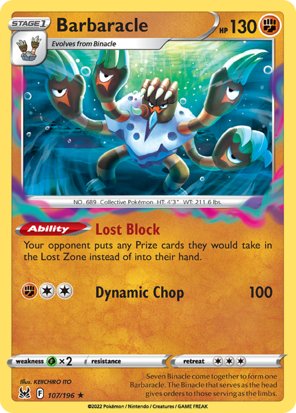 LOR - 107 - Barbaracle - reverse holo