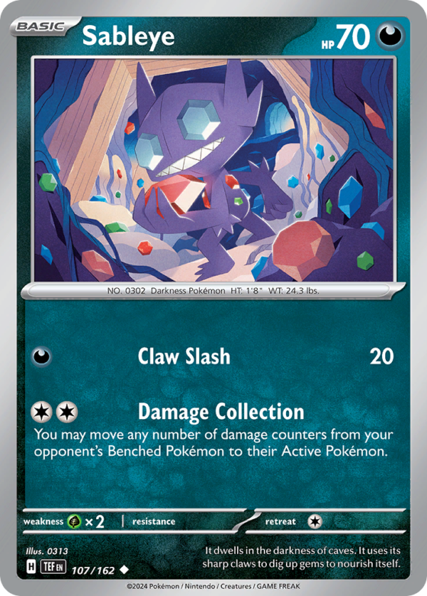 TEF - 107 - Sableye - reverse holo