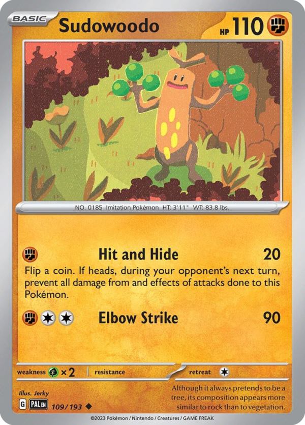 PAL - 109 - Sudowoodo - reverse holo