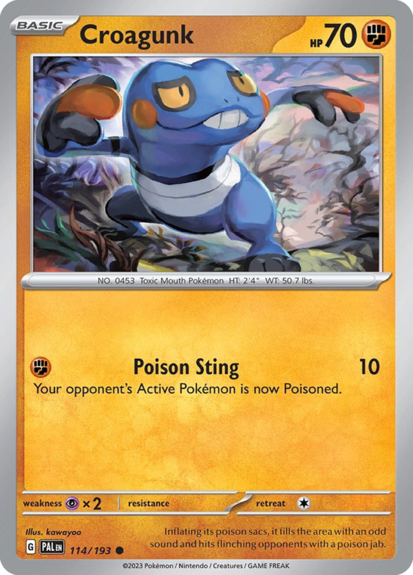 PAL - 114 - Croagunk - reverse holo