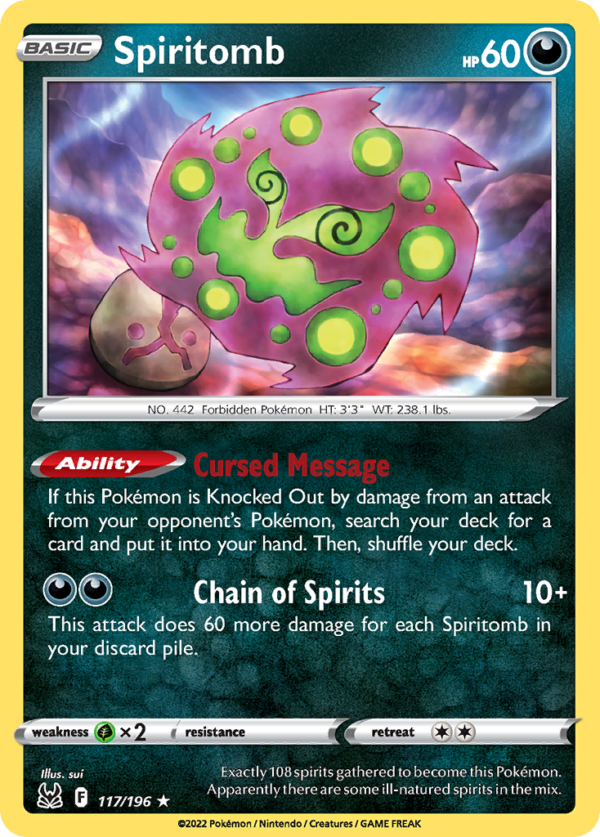 LOR - 117 - Spiritomb - reverse holo