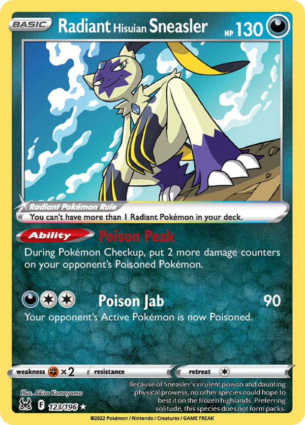 LOR - 123 - Radiant Hisuian Sneasler - Radiant Rare