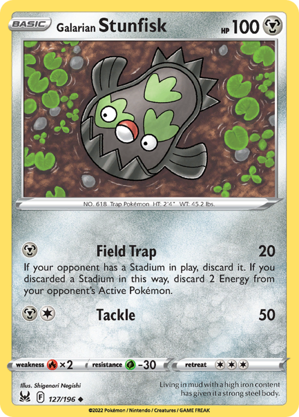 LOR - 127 - Galarian Stunfisk - reverse holo