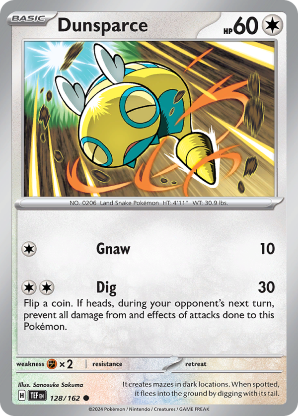 TEF - 128 - Dunsparce - reverse holo