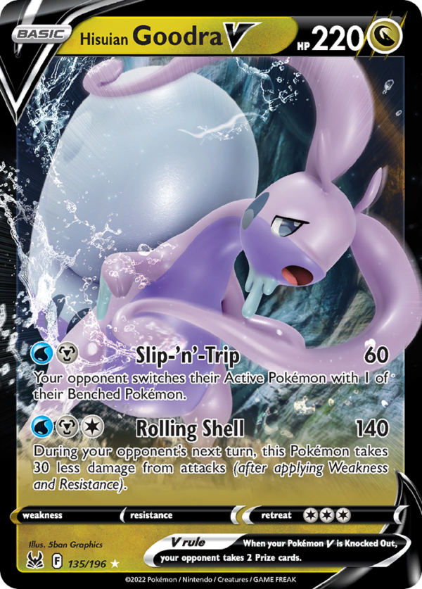 LOR - 135 - Hisuian Goodra V - Holo Rare V
