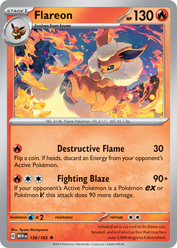 MEW - 136 - Flareon - holo
