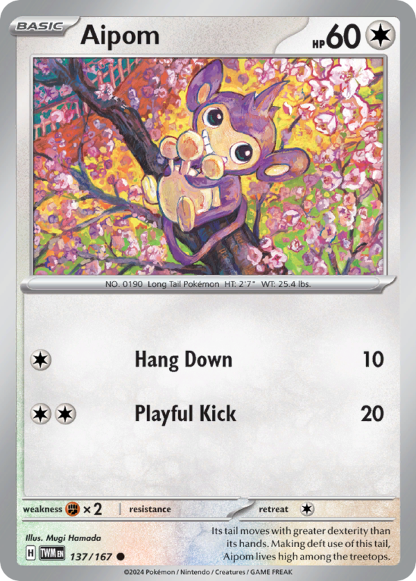 TWM - 137 - Aipom - reverse holo