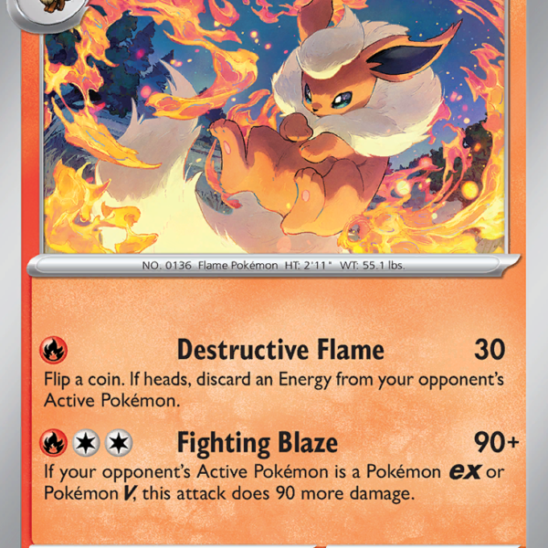 PRE - 013 - Flareon - reverse holo