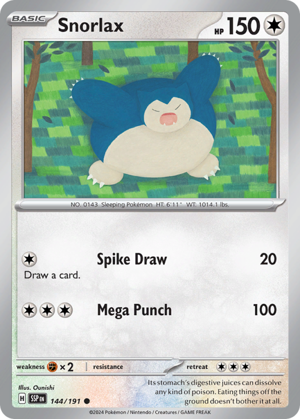 SSP - 144 - Snorlax - reverse holo