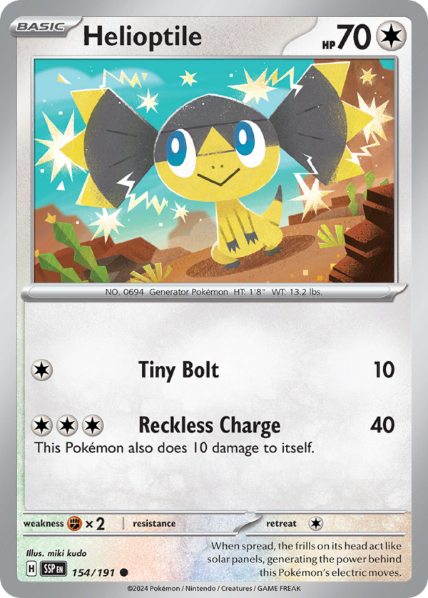 SSP - 154 - Helioptile - reverse holo