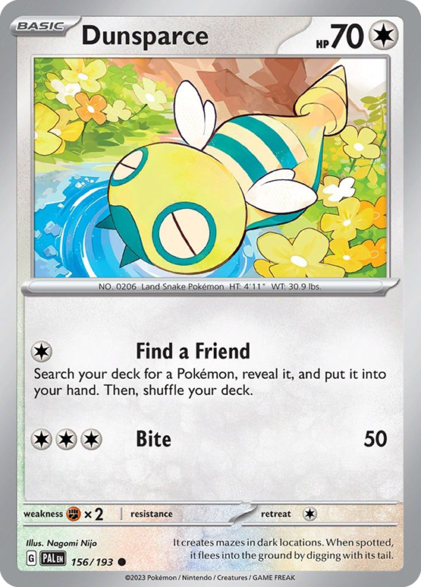PAL - 156 - Dunsparce - reverse holo