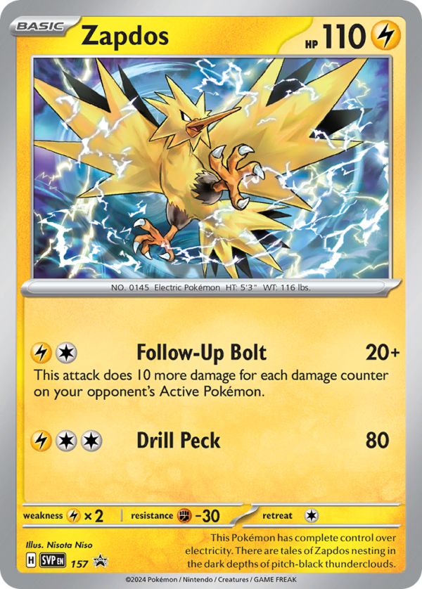 SVP - 157 - Zapdos - black star promo