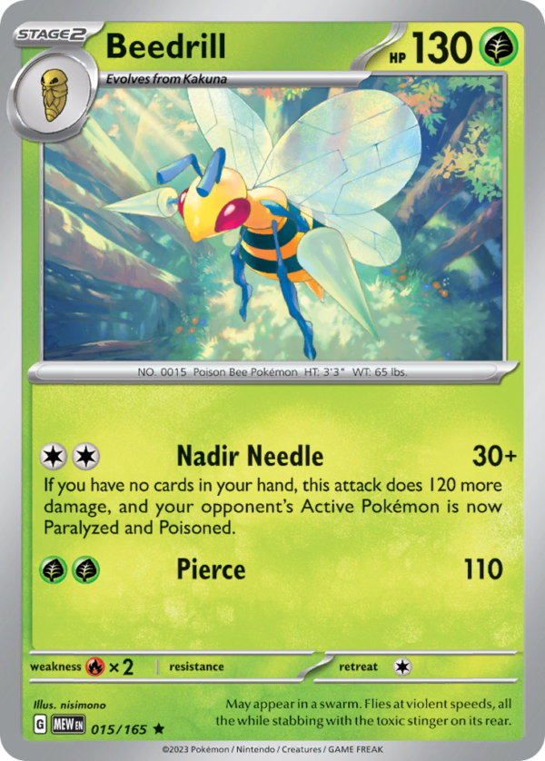 MEW - 015 - Beedrill - holo