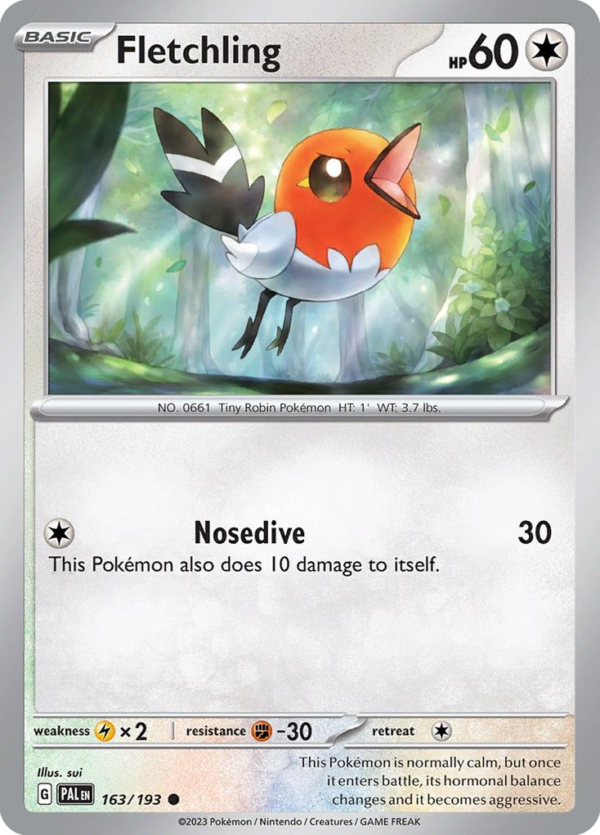 PAL - 163 - Fletchling - reverse holo