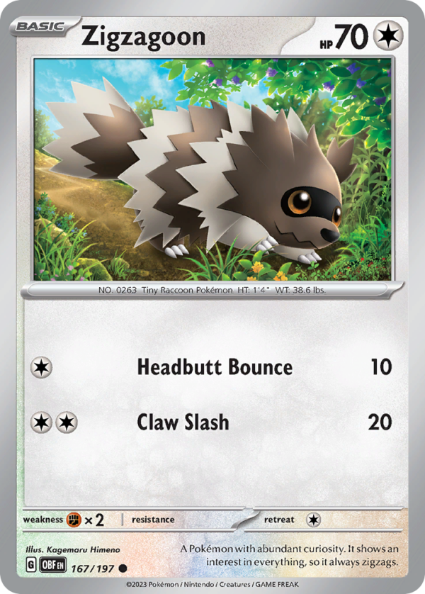OBF - 167 - Zigzagoon - reverse holo