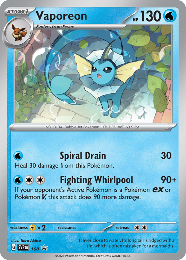 SVP - 168 - Vaporeon - black star promo