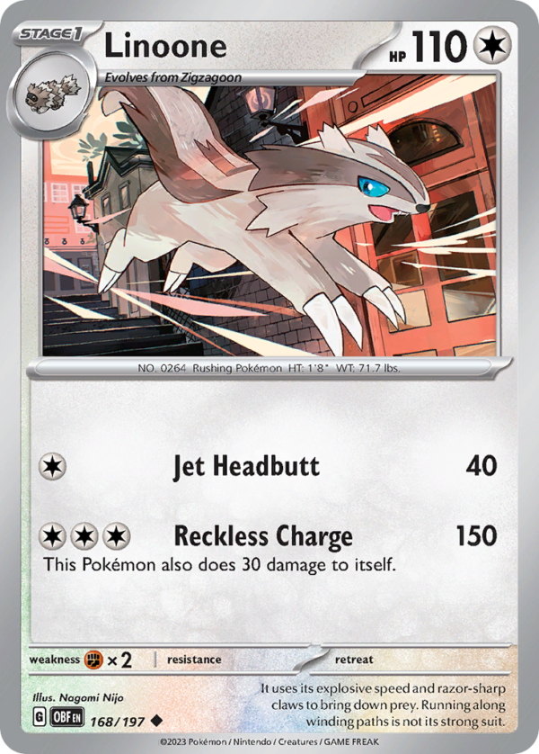 OBF - 168 - Linoone - reverse holo