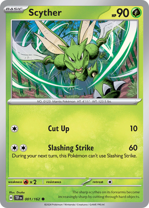 TEF - 001 - Scyther - reverse holo