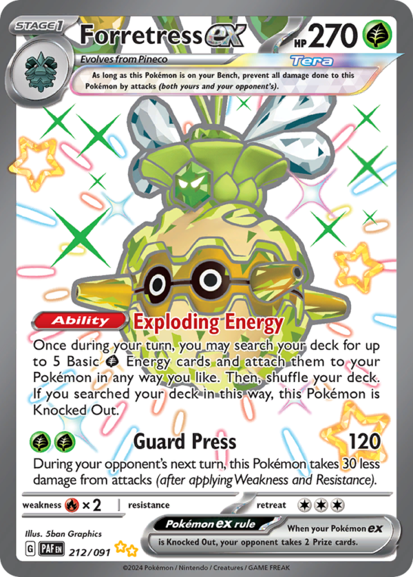 PAF - 212 - Forretress ex - Shiny Ultra Rare