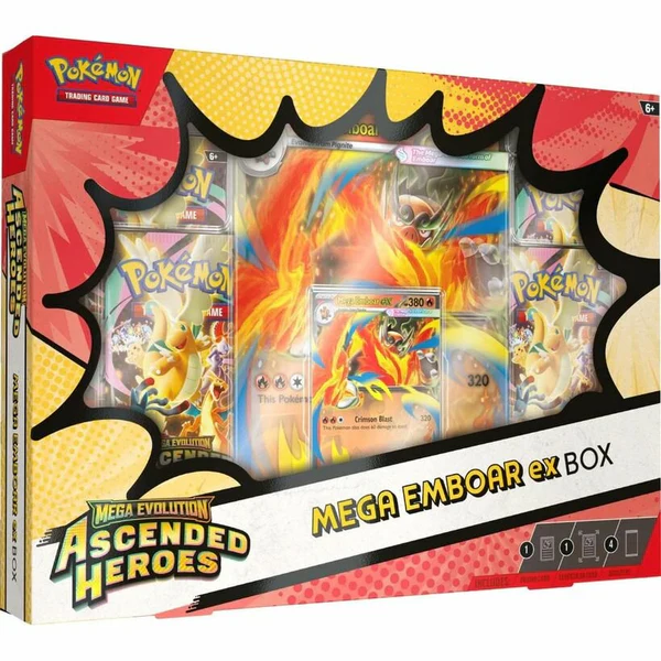 Pokemon - Ascended Heroes - Mega Emboar Ex Box (small rip in cardboard)