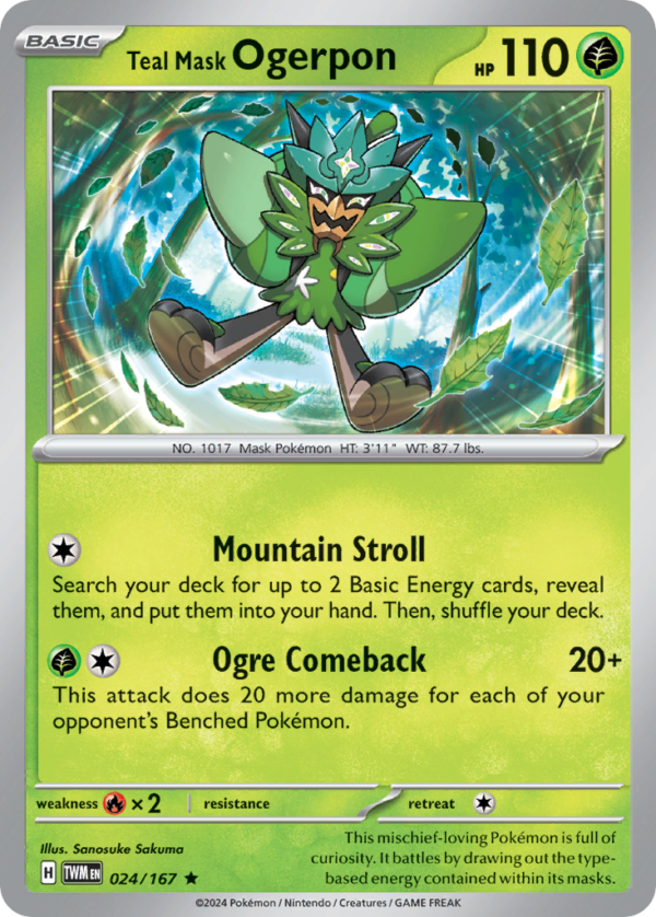 TWM - 024 - Teal Mask Ogerpon - holo