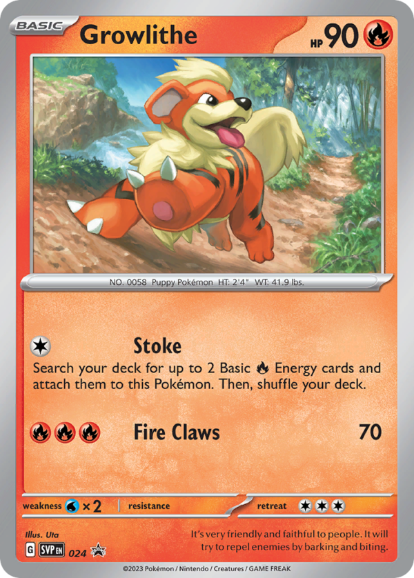 SVP - 024 - Growlithe - black star promo