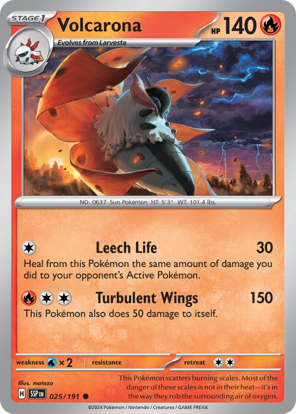 SSP - 025 - Volcarona - reverse holo