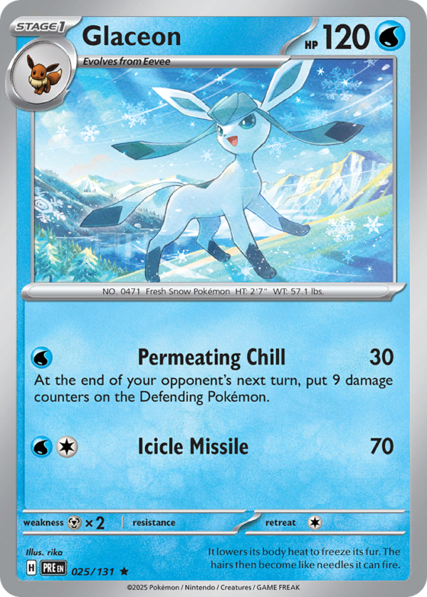 PRE - 025 - Glaceon - holo