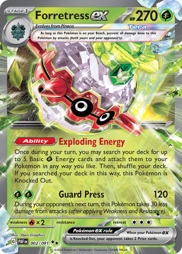 PAF - 002 - Forretress ex - Double rare
