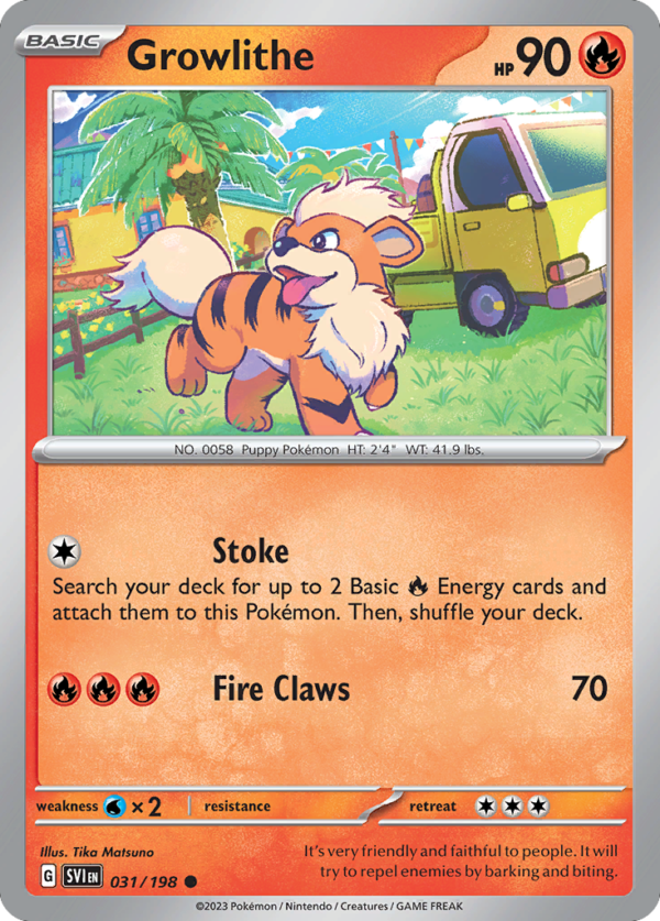 SVI - 031 - Growlithe - reverse holo
