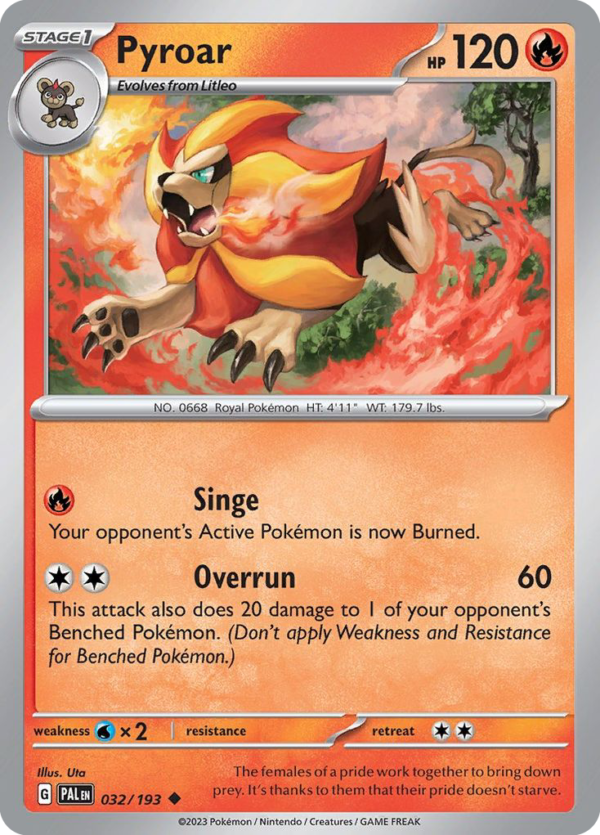 PAL - 032 - Pyroar - reverse holo