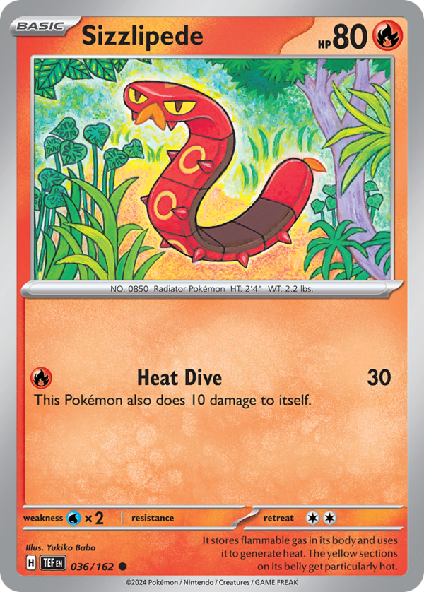 TEF - 036 - Sizzlipede - reverse holo