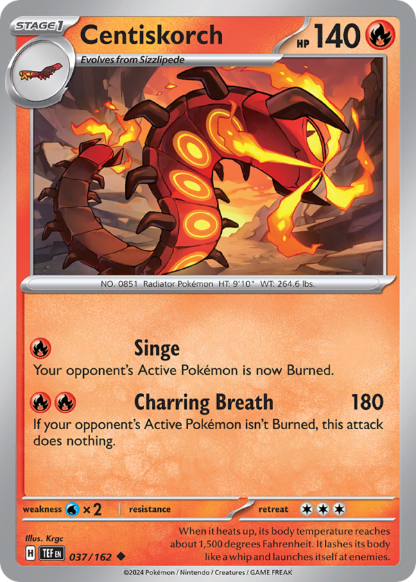 TEF - 037 - Centiskorch - reverse holo