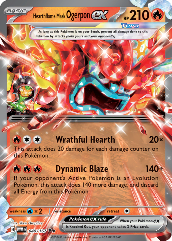 TWM - 040 - Hearthflame Mask Ogerpon ex - Double rare