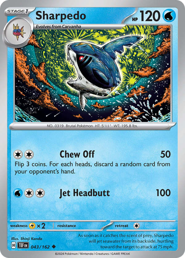 TEF - 043 - Sharpedo - reverse holo