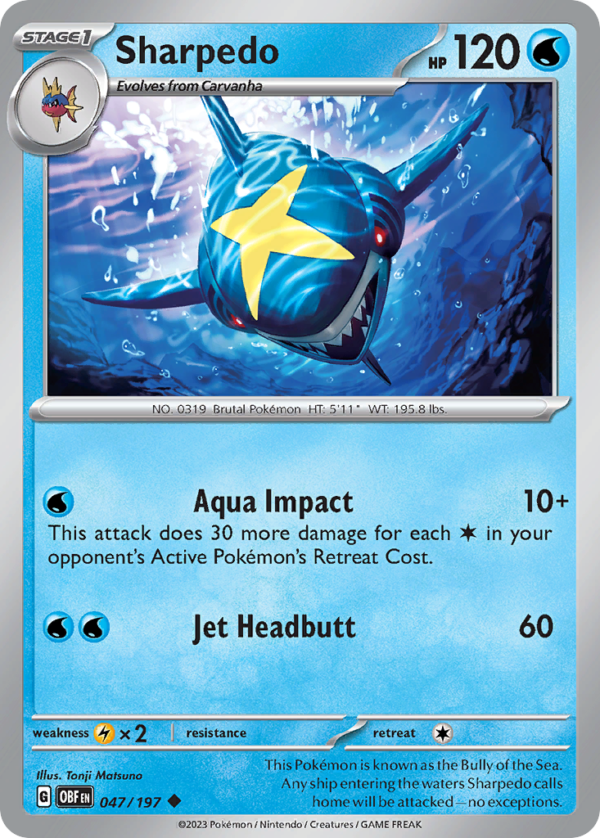 OBF - 047 - Sharpedo - reverse holo