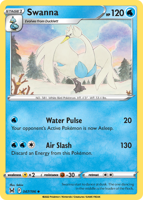 LOR - 047 - Swanna - reverse holo