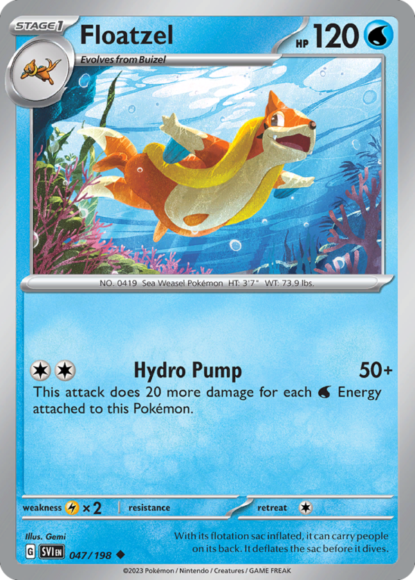 SVI - 047 - Floatzel - reverse holo