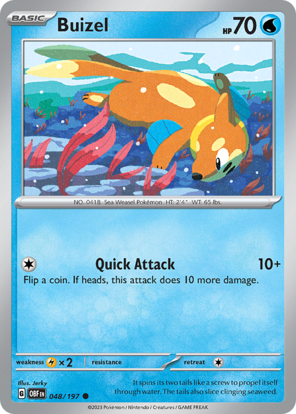 OBF - 048 - Buizel - reverse holo