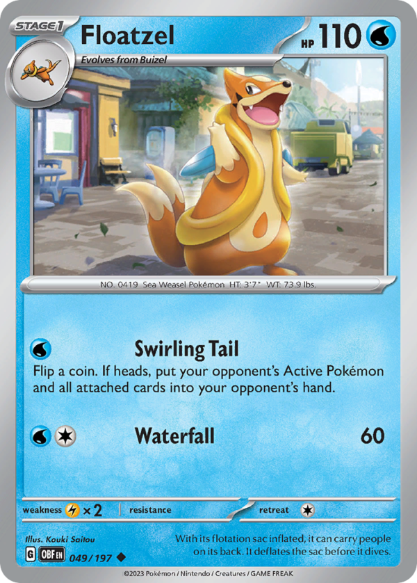 OBF - 049 - Floatzel - reverse holo