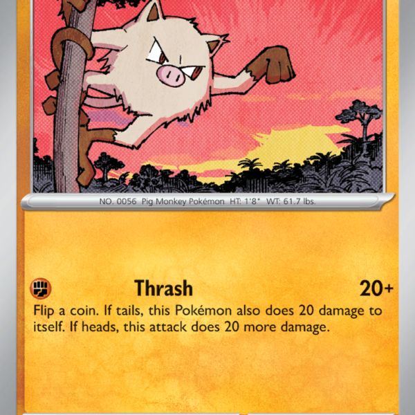 MEW - 056 - Mankey - reverse holo