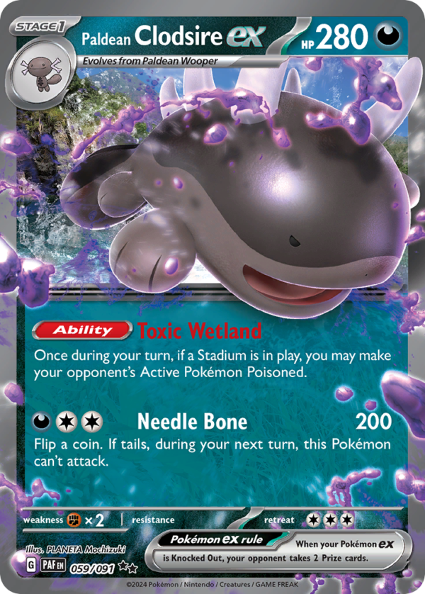PAF - 059 - Paldean Clodsire ex - Double rare