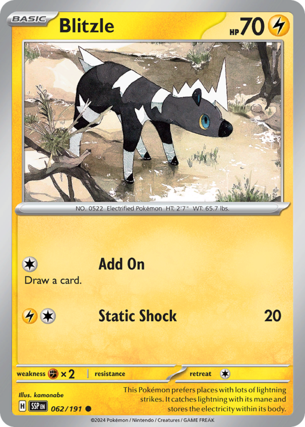 SSP - 062 - Blitzle - reverse holo