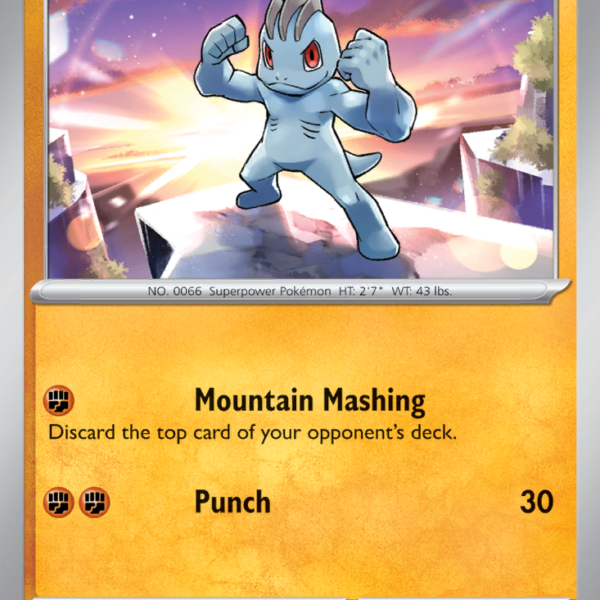 MEW - 066 - Machop - reverse holo