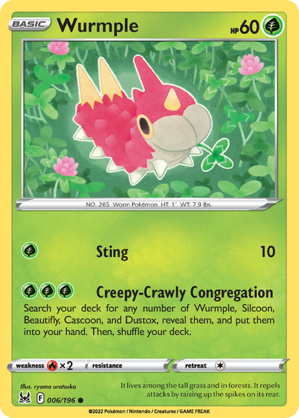 LOR - 006 - Wurmple - reverse holo